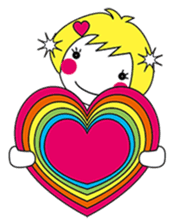 Fluffy heart sticker #420606