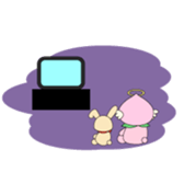 Angel momo and Rabbi sticker #423541