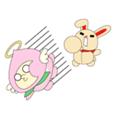 Angel momo and Rabbi sticker #423554