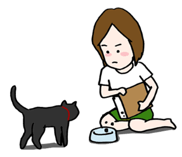 A cat and me sticker #423668