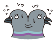 Pigeon and Sparrow Sticker(Japanese) sticker #426224