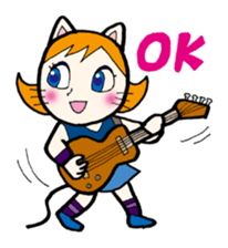 Cat Guitar sticker #426494