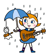 Cat Guitar sticker #426515