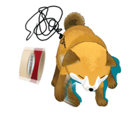 dog and ice cream sticker #426793