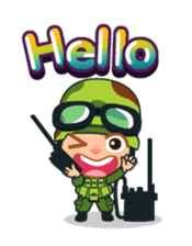 Khwam Suk - Army costume sticker #429090