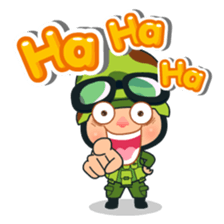 Khwam Suk - Army costume sticker #429092