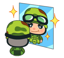 Khwam Suk - Army costume sticker #429097
