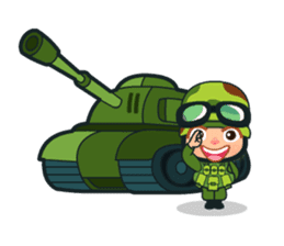 Khwam Suk - Army costume sticker #429100