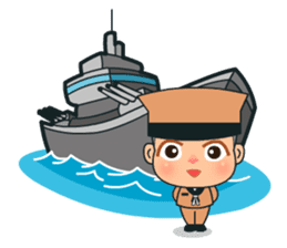 Khwam Suk - Army costume sticker #429101