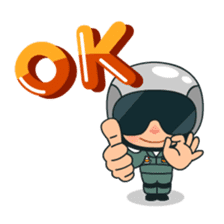 Khwam Suk - Army costume sticker #429108