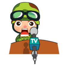 Khwam Suk - Army costume sticker #429126