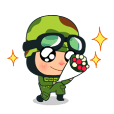 Khwam Suk - Army costume sticker #429127