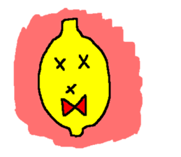 Bow tie lemon sticker #430809