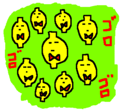 Bow tie lemon sticker #430816