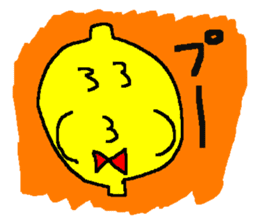 Bow tie lemon sticker #430819