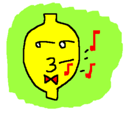 Bow tie lemon sticker #430825