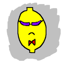 Bow tie lemon sticker #430826