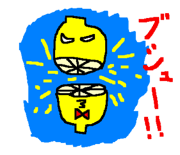 Bow tie lemon sticker #430830