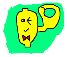Bow tie lemon sticker #430833