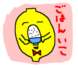Bow tie lemon sticker #430839