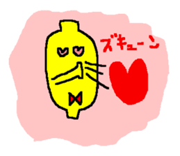 Bow tie lemon sticker #430848