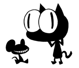 Sukima the black cat sticker #434329