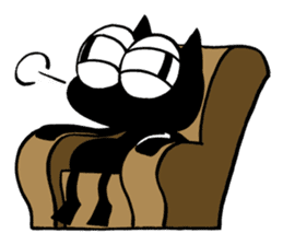 Sukima the black cat sticker #434334
