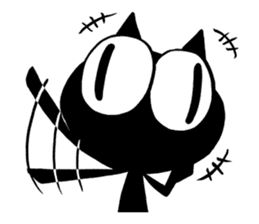 Sukima the black cat sticker #434338