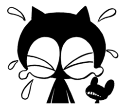 Sukima the black cat sticker #434339