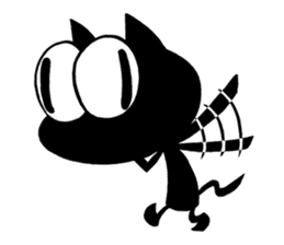 Sukima the black cat sticker #434340