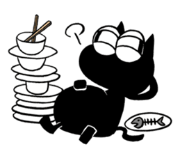 Sukima the black cat sticker #434341