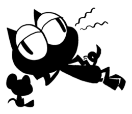 Sukima the black cat sticker #434347