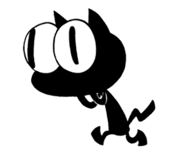 Sukima the black cat sticker #434350