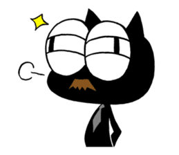Sukima the black cat sticker #434354