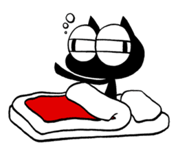 Sukima the black cat sticker #434358