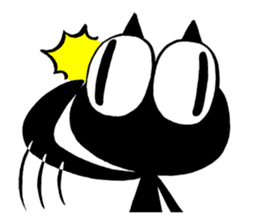 Sukima the black cat sticker #434363