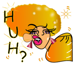 Sassy AFRO-boy with his friends sticker #435691