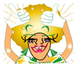 Sassy AFRO-boy with his friends sticker #435692