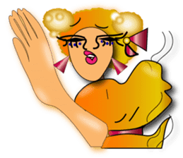 Sassy AFRO-boy with his friends sticker #435694