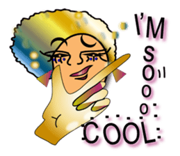 Sassy AFRO-boy with his friends sticker #435698