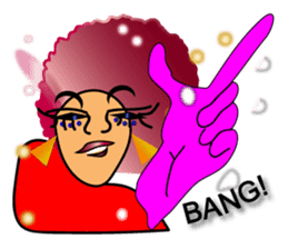 Sassy AFRO-boy with his friends sticker #435699