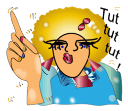 Sassy AFRO-boy with his friends sticker #435701