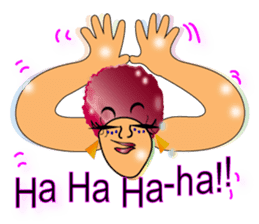 Sassy AFRO-boy with his friends sticker #435703