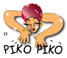 Sassy AFRO-boy with his friends sticker #435709