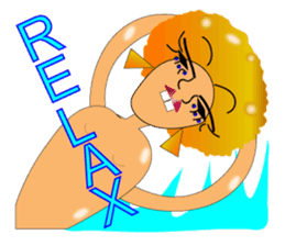 Sassy AFRO-boy with his friends sticker #435711