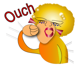 Sassy AFRO-boy with his friends sticker #435712