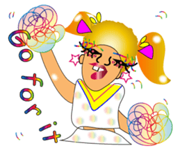 Sassy AFRO-boy with his friends sticker #435716