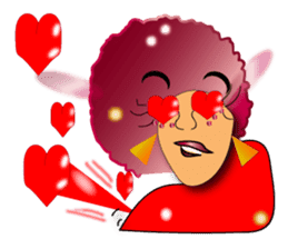 Sassy AFRO-boy with his friends sticker #435718