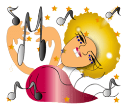 Sassy AFRO-boy with his friends sticker #435719