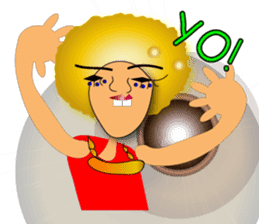 Sassy AFRO-boy with his friends sticker #435720